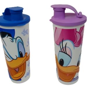 Tupperware Disney Donald & Daisy Duck tumbler set
